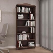 Estante Para Livros Com 5 Prateleiras Rubi Café Madeira Pinus - Finestra