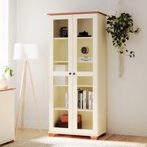 Estante para Livros com Porta de Vidro Ananda Cabecasa Madeiramadeira Off-white/Mel Estante para Livros com Porta de Vidro Ananda Cabecasa Madeiramadeira Off-white/Mel