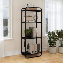 Estante para Livros Criare 4 Prateleiras Preto - Art Panta Estante para Livros Criare 4 Prateleiras Preto - Art Panta