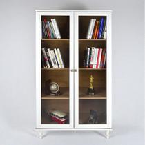 Estante Para Livros Ditália 2 Portas Vidro E-957