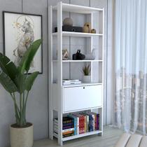 Estante para Livros Industrial 1 Porta 3 Prateleiras Branco - Panorama Móveis