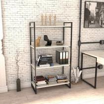 Estante para Livros Industrial 145cmx80cm 4 Prateleiras Kuadra Estante para Livros Industrial 145cmx80cm 4 Prateleiras Kuadra