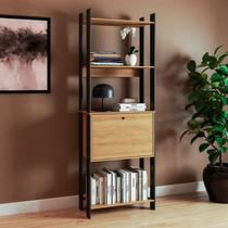 Estante para Livros Industrial 3 Prateleiras 1 Porta