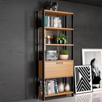 Estante para Livros Industrial 73cm com 1 Porta Basculante