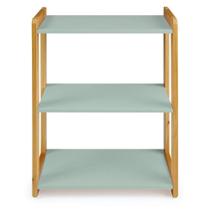 Estante para Livros Infantil 75x54x30cm Verde Bebê/Amêndoa