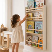 Estante para Livros Infantil com 3 Prateleiras Organizadoras para Brinquedos - Mel Estante para Livros Infantil com 3 Prateleiras Organizadoras para Brinquedos - Mel