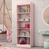 Estante para Livros Larissa 4 Prateleiras Rose - J&a Móveis