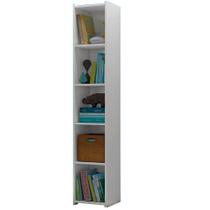 Estante para livros Malasia Branco 4 Prateleiras Casa Mobilia