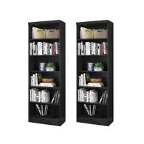 Estante Para Livros Modular Biblioteca Preto - FeCOR