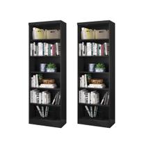 Estante Para Livros Modular Biblioteca Preto - FeCOR