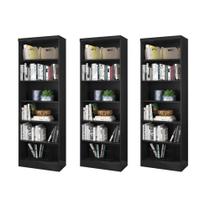Estante Para Livros Modular Biblioteca Preto - Fenix