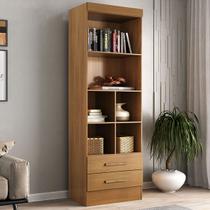 Estante para Livros Modulare 2 Gavetas 4 Prateleiras Cinamomo - Panorama Móveis