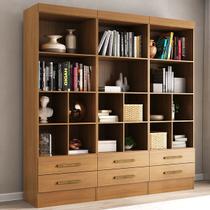 Estante para Livros Modulare 6 Gavetas 12 Prateleiras Cinamomo - Panorama Móveis Estante para Livros Modulare 6 Gavetas 12 Prateleiras Cinamomo - Panorama Móveis