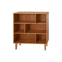 Estante para Livros para Sala em Madeira Organizadora Charme Meu Móvel de Madeira - Doce de Leite Escovado