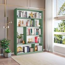 Estante para Livros Provincia 4 Prateleiras Verde - Pnr Móveis Estante para Livros Provincia 4 Prateleiras Verde - Pnr Móveis
