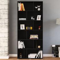 Estante para Livros Xangai 10 Prateleiras Preto - Politorno Estante para Livros Xangai 10 Prateleiras Preto - Politorno
