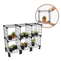 Estante Para Plantas 60x45cm Prateleira Organizadora para Vasos Suculentas Floreira Vertical