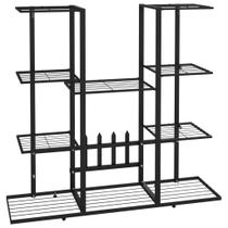 Estante para Plantas vidaXL de Hierro Negro Espacioso 94,5x25x89 cm