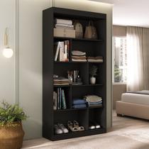 Estante para Quarto Artemis Espresso Móveis Preto/Onix