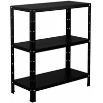 Estante Para Sala Almoxarifado Estoque Escritório Cozinha Com 3 Bandejas 60cm Resistentes Armário Aço Pequeno Multiuso