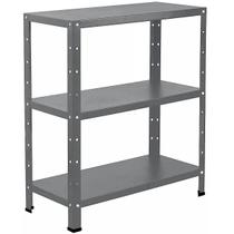 Estante Para Sala Almoxarifado Estoque Escritório Cozinha Com 3 Bandejas 60cm Resistentes Armário Aço Pequeno Multiuso
