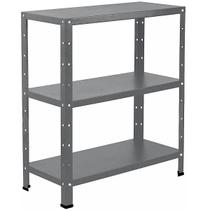 Estante Para Sala Almoxarifado Estoque Escritório Cozinha Com 3 Bandejas 60cm Resistentes Armário Aço Pequeno Multiuso - D'duzza Mix