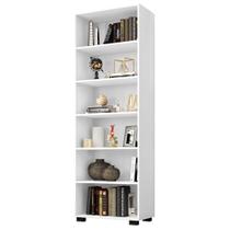Estante Para Sala De Madeira Com 5 Prateleiras Cor Branco