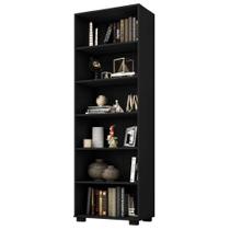 Estante Para Sala De Madeira Com 5 Prateleiras Cor Preto