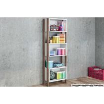 Estante para Sala RT3093 c/ 3 Nichos Rustico/Branco - Movelbento Estante para Sala RT3093 c/ 3 Nichos Rustico/Branco - Movelbento