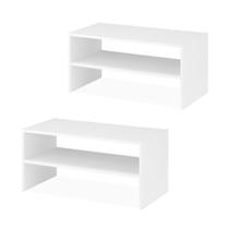 Estante para Sapatos Empilhável Whitmor de Madeira 61x30x30cm Kit com 2 Estante para Sapatos Empilhável Whitmor de Madeira 61x30x30cm Kit com 2
