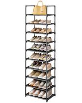 Estante para Sapatos Kitsure 10 Camadas Estrutura Metálica 43x30x174 cm Preto Estante para Sapatos Kitsure 10 Camadas Estrutura Metálica 43x30x174 cm Preto