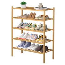 Estante para Sapatos ROMGUAR CRAFT em Bambu 5 Níveis 69x28x84cm Estante para Sapatos ROMGUAR CRAFT em Bambu 5 Níveis 69x28x84cm