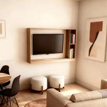 Estante para TV até 42 com 2 Nichos Compacto Suspenso 107cm Moderno