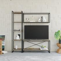 Estante para TV até 50 Polegadas 1 Nicho Aéreo 1 Estante Estilo Industrial Active Yescasa Estante para TV até 50 Polegadas 1 Nicho Aéreo 1 Estante Estilo Industrial Active Yescasa