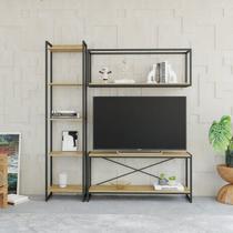 Estante para TV até 50 Polegadas 1 Nicho Aéreo 1 Estante Estilo Industrial Active Yescasa Estante para TV até 50 Polegadas 1 Nicho Aéreo 1 Estante Estilo Industrial Active Yescasa