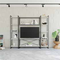 Estante para TV até 50 Polegadas 1 Nicho Aéreo 2 Estante Estilo Industrial Active Yescasa Estante para TV até 50 Polegadas 1 Nicho Aéreo 2 Estante Estilo Industrial Active Yescasa