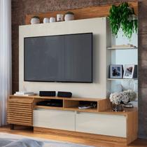 Estante para TV Até 50 Polegadas Casablanca 1 Porta 2 Gavetas Cinamomo/Off White - Panorama Móveis