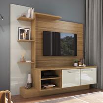 Estante para TV Até 52 Polegadas 2 Portas Es110 Naturalle/Cristalo - Decibal Móveis Estante para TV Até 52 Polegadas 2 Portas Es110 Naturalle/Cristalo - Decibal Móveis