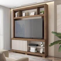 Estante para TV até 55 Polegadas 203cmx160cm com Ripado Cinne Espresso Móveis Estante para TV até 55 Polegadas 203cmx160cm com Ripado Cinne Espresso Móveis