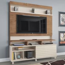 Estante Para Tv Até 55 Polegadas Atlanta 1 Porta Flex Canelato/3d Natura - Atualle Móveis