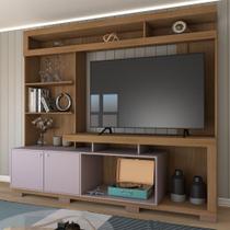 Estante para TV Até 55 Polegadas Cinema 2 Portas Mel/Cacau - Panorama Móveis