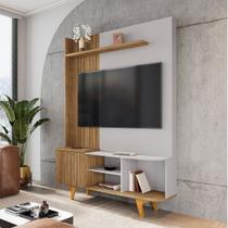 Estante para TV Até 55 Polegadas Colline 1 Porta Cinamomo/Off White - Pnr Móveis