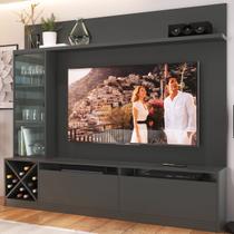 Estante para TV Até 60 Polegadas 3 Portas Grafite - Pnr Móveis