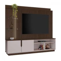 Estante para TV Até 60 Polegadas Amparo 2 Portas com Led - Café/Off White - Jcm Movelaria Estante para TV Até 60 Polegadas Amparo 2 Portas com Led - Café/Off White - Jcm Movelaria