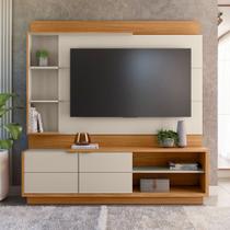Estante para TV Até 60 Polegadas Atlanta 2 Portas Nature/Off White - Linea Brasil
