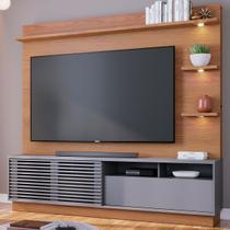 Estante para TV Até 70 Polegadas Campos 1 Porta 1 Gaveta Freijó/Cinza Fosco - Pnr Móveis