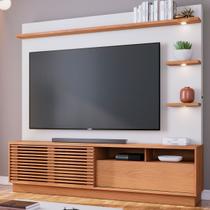 Estante para TV Até 70 Polegadas Campos 1 Porta 1 Gaveta Freijó/Off White Matte - Pnr Móveis