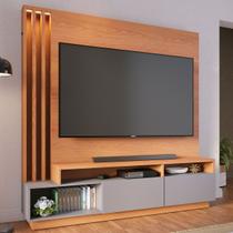 Estante para TV Até 75 Polegadas Esmeralda 2 Portas Freijó/Cinza Fosco - Pnr Móveis