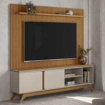 Estante para TV Até 75 Polegadas Istambul 2 Portas Nature/Off White - Linea Brasil Estante para TV Até 75 Polegadas Istambul 2 Portas Nature/Off White - Linea Brasil
