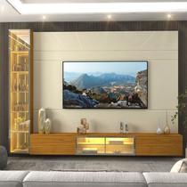 Estante para TV até 90 Polegadas 217,6cmx255cm com Porta Reflecta LED 100% MDF Luminare Estante para TV até 90 Polegadas 217,6cmx255cm com Porta Reflecta LED 100% MDF Luminare